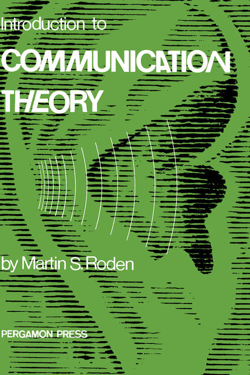 Book cover of Introduction to Communication Theory