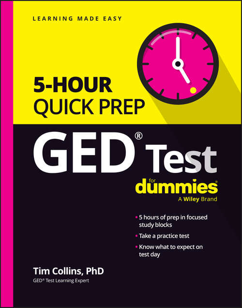 Book cover of GED Test 5-Hour Quick Prep For Dummies (10)