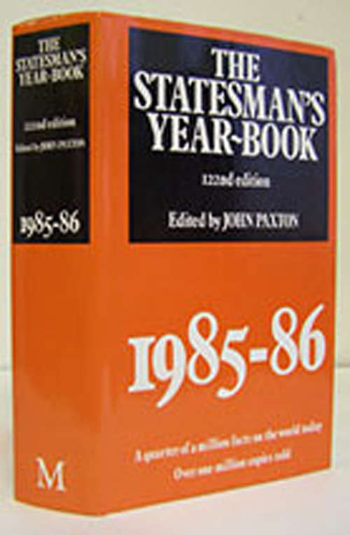 Book cover of The Statesman's Year-Book 1985-86 (1985) (The Statesman's Yearbook)