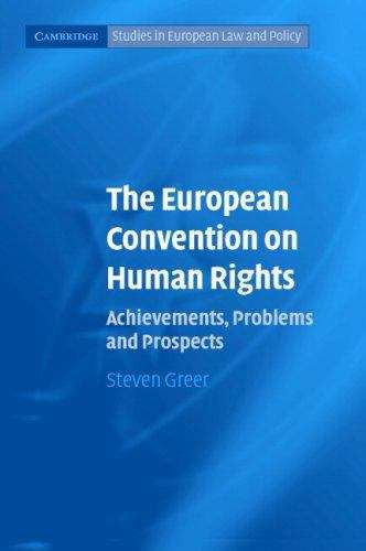 Book cover of The European Convention On Human Rights: Achievements, Problems And Prospects (Cambridge Studies In European Law And Policy Ser. (PDF))