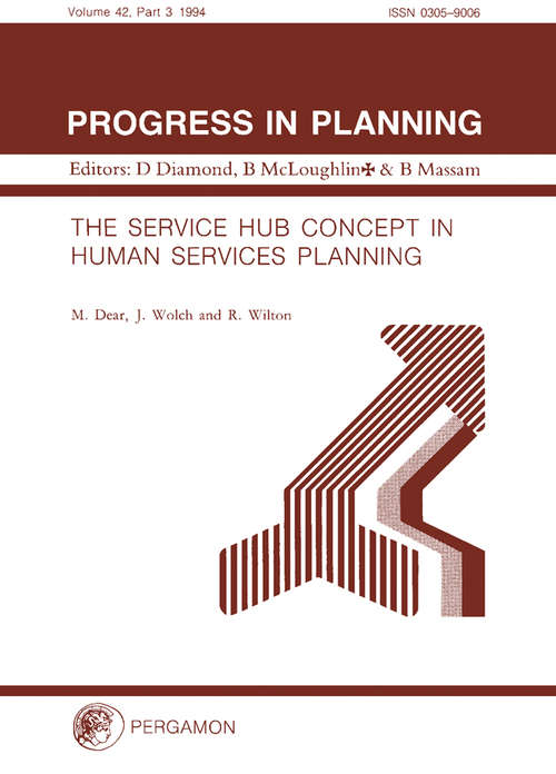 Book cover of The Service Hub Concept in Human Services Planning