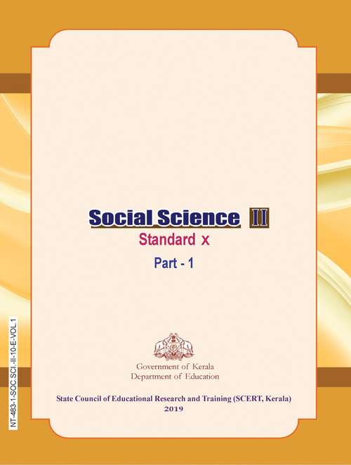 Book cover of Social Science 2 Part 1 class 10 - S.C.E.R.T. - Kerala board