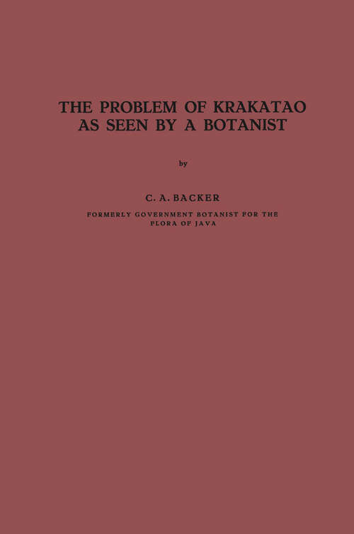 Book cover of The Problem of Krakatao as Seen by a Botanist (1888)