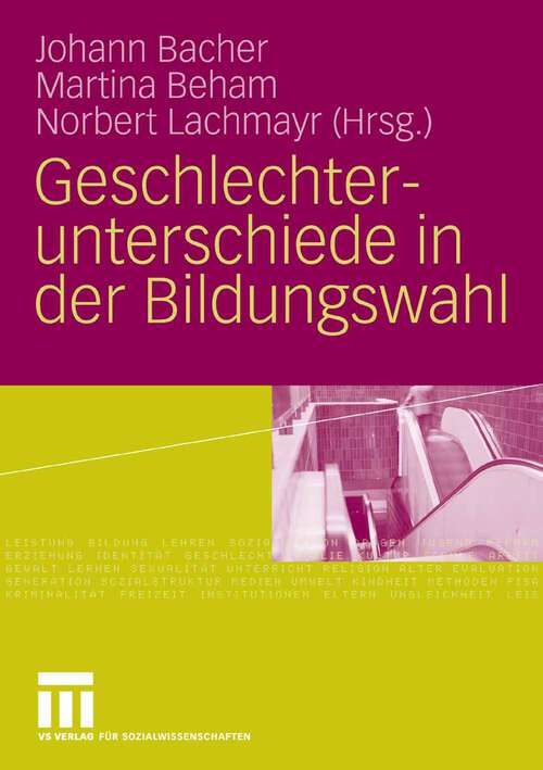 Book cover of Geschlechterunterschiede in der Bildungswahl (2008)
