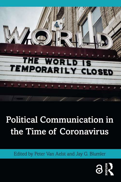 Book cover of Political Communication in the Time of Coronavirus