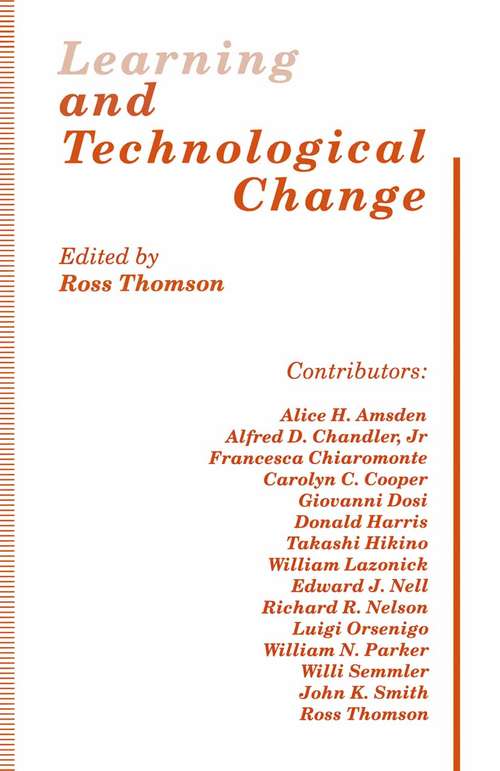 Book cover of Learning and Technological Change (1st ed. 1993)