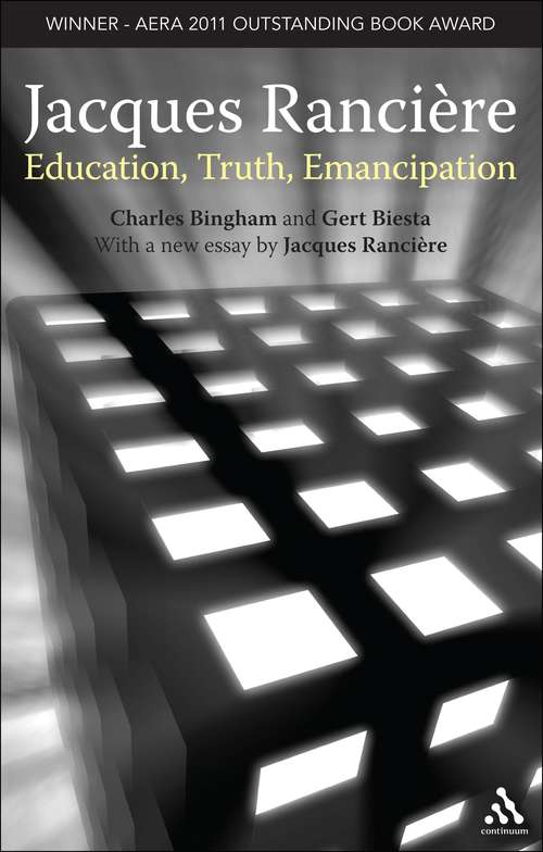 Book cover of Jacques Ranciere: Education, Truth, Emancipation