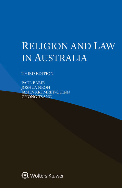 Book cover of Religion and Law in Australia (3)