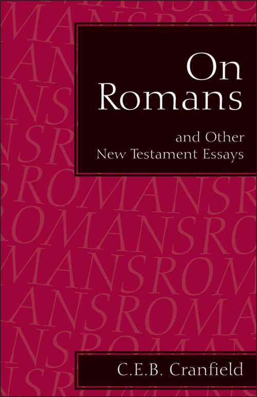 Book cover of On Romans: and Other New Testament Essays