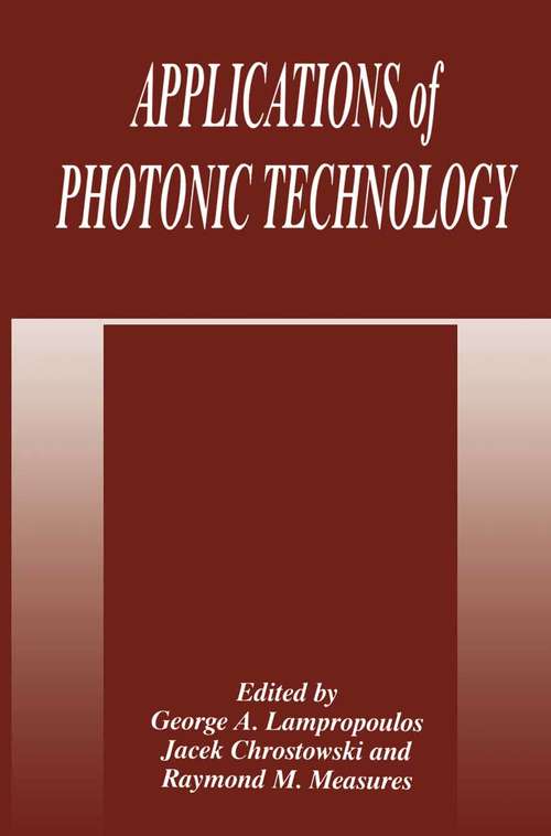 Book cover of Applications of Photonic Technology (1995)
