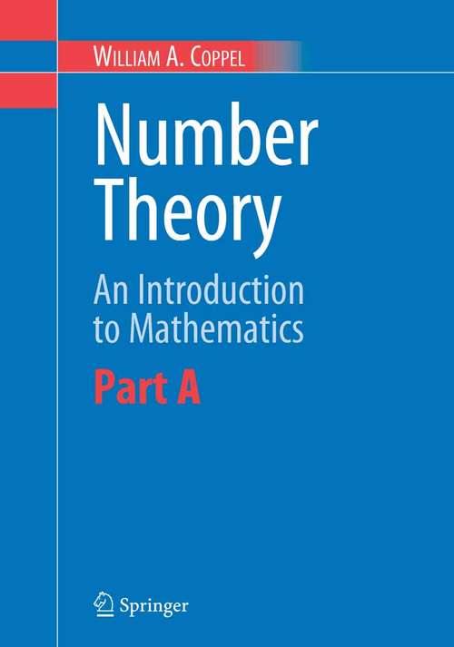 Book cover of Number Theory: An Introduction to Mathematics: Part A (2006)