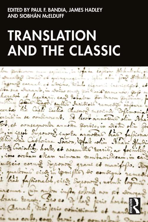 Book cover of Translation and the Classic