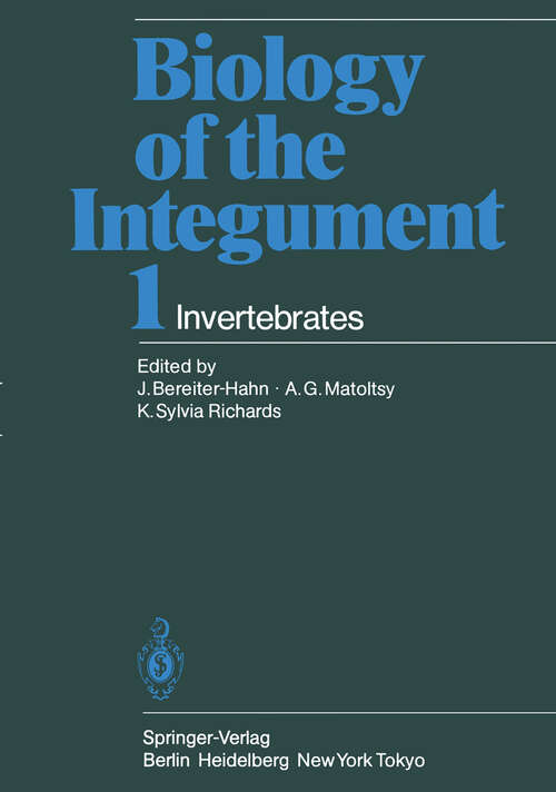 Book cover of Biology of the Integument: Invertebrates (1984)