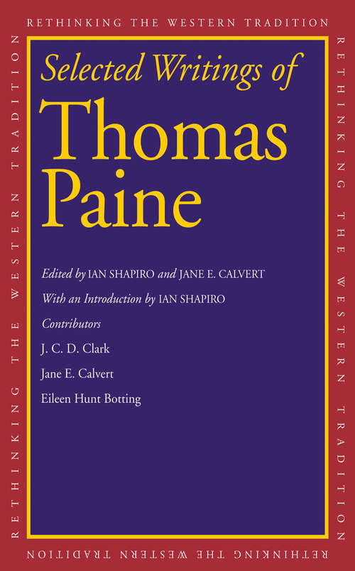 Book cover of Selected Writings of Thomas Paine (Rethinking the Western Tradition)