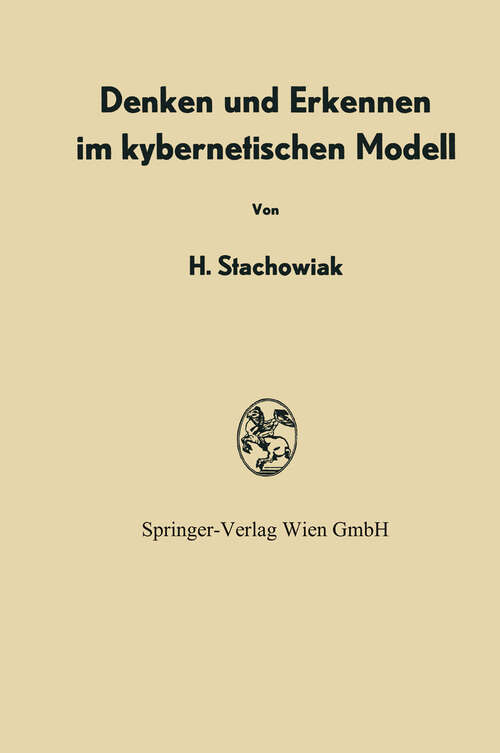 Book cover of Denken und Erkennen im kybernetischen Modell (1965)