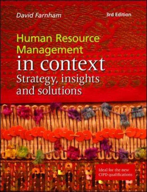Book cover of Human Resource Management in Context: Strategies, Insights and Solutions