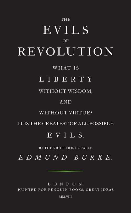 Book cover of The Evils of Revolution