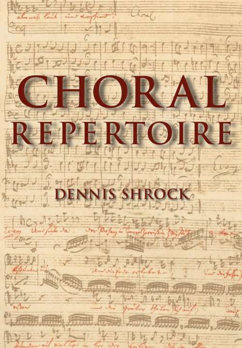 Book cover of Choral Repertoire