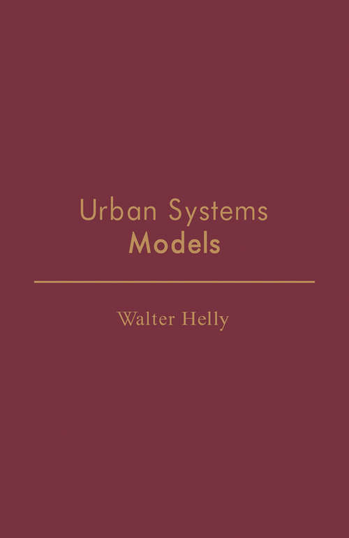 Book cover of Urban Systems Models