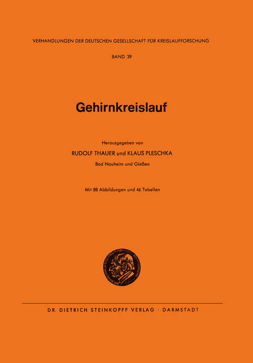 Book cover of Gehirnkreislauf (1973) (Verhandlungen der Deutschen Gesellschaft für Herz- und Kreislaufforschung #39)