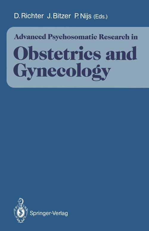 Book cover of Advanced Psychosomatic Research in Obstetrics and Gynecology (1991)