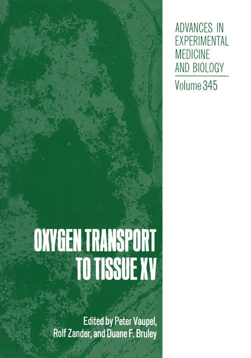 Book cover of Oxygen Transport to Tissue XV (1994) (Advances in Experimental Medicine and Biology #345)
