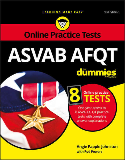 Book cover of ASVAB AFQT For Dummies: With Online Practice Tests (3)
