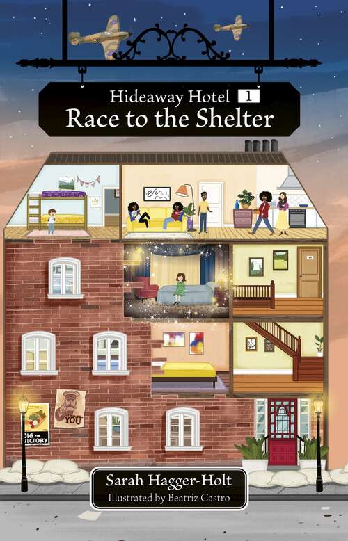 Book cover of Reading Planet KS2: Hideaway Hotel: Race to the Shelter - Stars/Lime (Rising Stars Reading Planet)