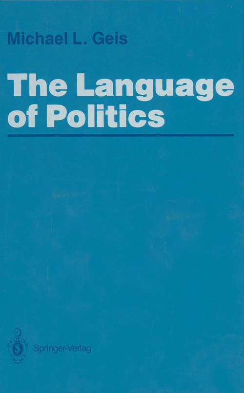 Book cover of The Language of Politics (1987)