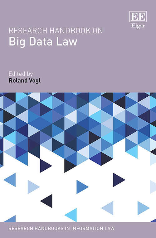 Book cover of Research Handbook on Big Data Law (Research Handbooks in Information Law series)
