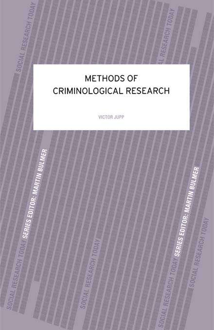 Book cover of Methods of Criminological Research