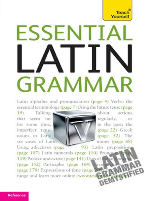 Book cover of Essential Latin Grammar: Teach Yourself (Teach Yourself Language Reference)