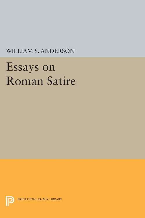 Book cover of Essays on Roman Satire