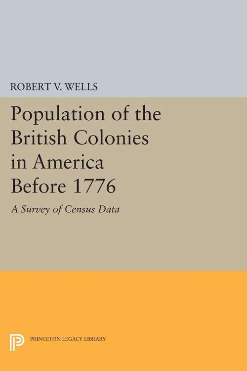 Book cover of Population of the British Colonies in America Before 1776: A Survey of Census Data