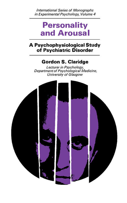 Book cover of Personality and Arousal: A Psychophysiological Study of Psychiatric Disorder
