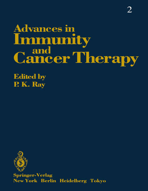 Book cover of Advances in Immunity and Cancer Therapy: Volume 1 (1986) (Advances in Immunity and Cancer Therapy #2)