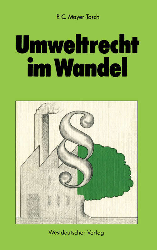 Book cover of Umweltrecht im Wandel (1978)