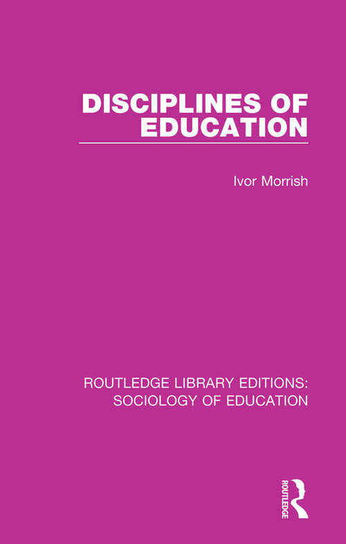 Book cover of Disciplines of Education