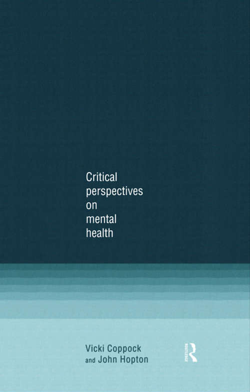 Book cover of Critical Perspectives on Mental Health