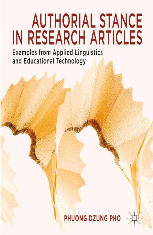 Book cover of Authorial Stance in Research Articles: Examples from Applied Linguistics and Educational Technology (2013)