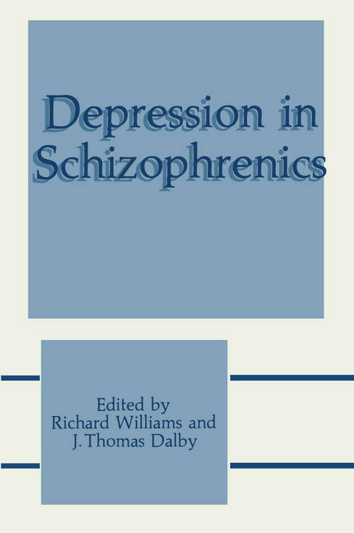 Book cover of Depression in Schizophrenics (1989)
