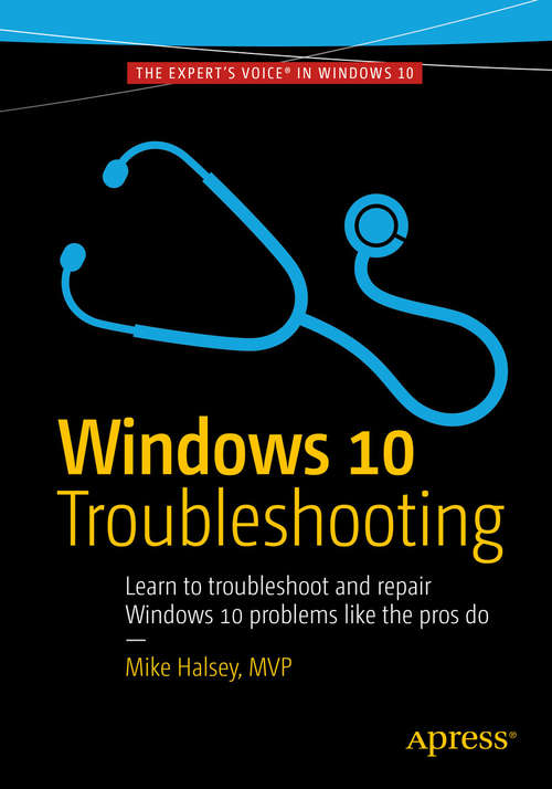 Book cover of Windows 10 Troubleshooting (1st ed.)