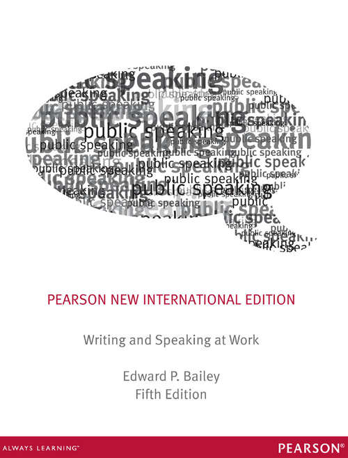 Book cover of Writing & Speaking at Work: Pearson New International Edition