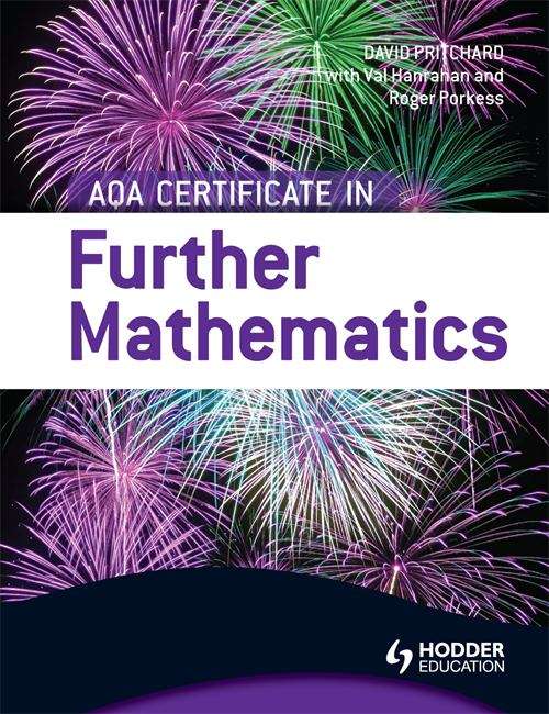 Book cover of AQA Certificate in Further Mathematics (PDF)