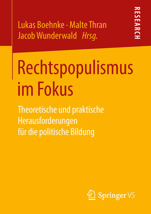 Book cover of Rechtspopulismus im Fokus