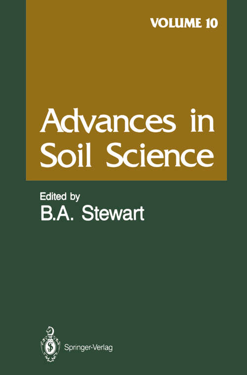 Book cover of Advances in Soil Science: Volume 10 (1989) (Advances in Soil Science #10)