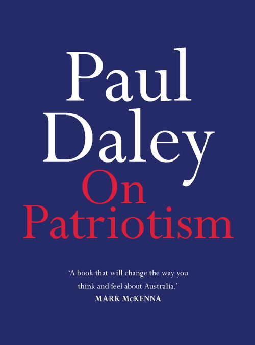 Book cover of On Patriotism (On Series)