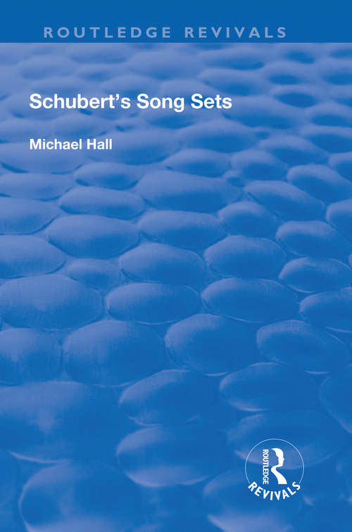 Book cover of Schubert's Song Sets
