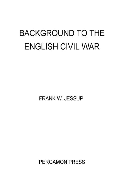 Book cover of Background to the English Civil War: The Commonwealth and International Library: History Division