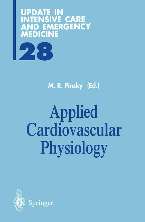 Book cover of Applied Cardiovascular Physiology (1997) (Update in Intensive Care and Emergency Medicine #28)